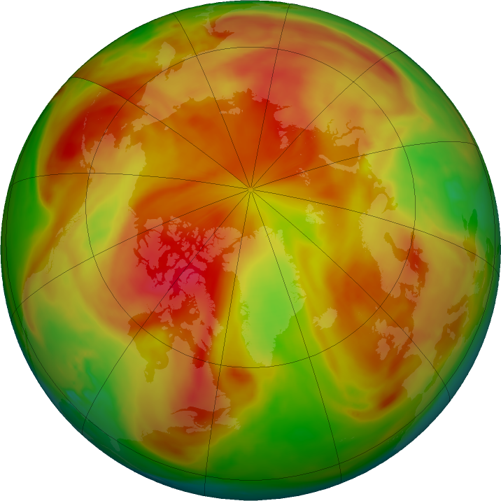 Arctic ozone map for 26 April 2024